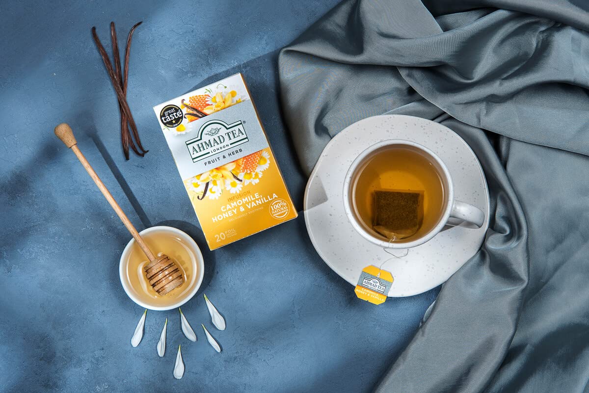 Ahmad Tea Camomile Tea with Honey & Vanilla 20 Count (Pack of 1) - Image 3