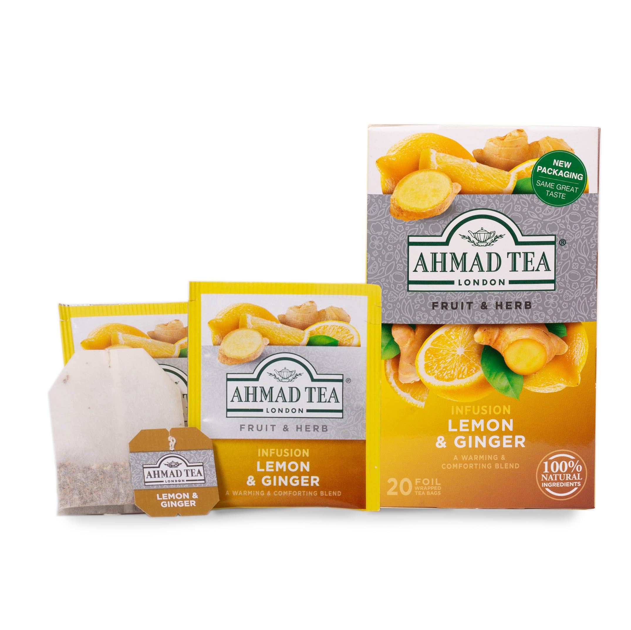 Ahmad Tea Tea Infusion, Lemon & Ginger, 40G, 20 Count - Image 8