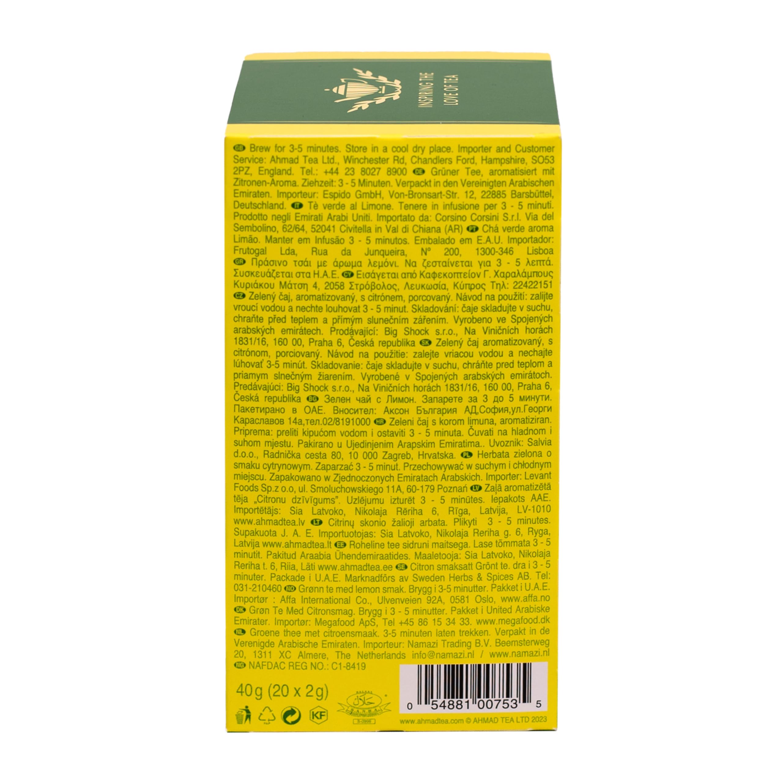English Teas, "Lemon Green Tea" - Tagged & Aluminium Foil Enveloped Teabags - Image 5